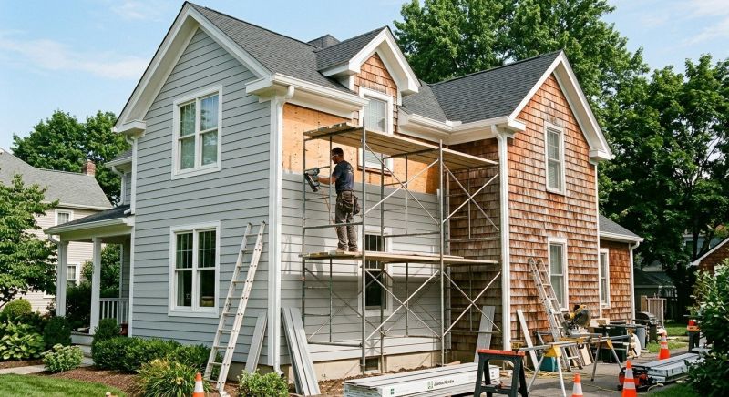 Our team working on Siding Service projects in Oxford, MI