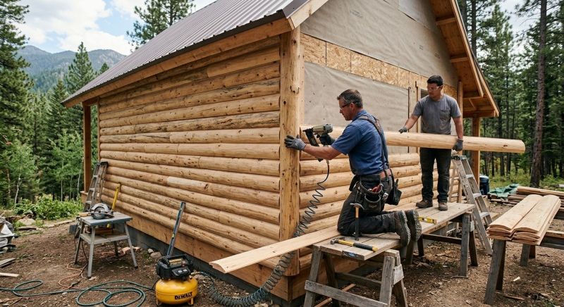 Log Home Siding Installation in Oxford, MI