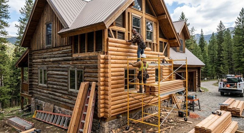 Log Siding Installation in Armada, MI