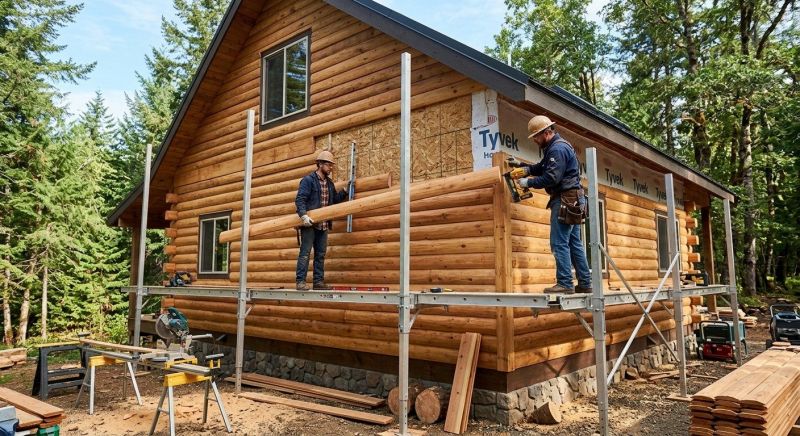 Log Siding Installation in Lapeer County, MI