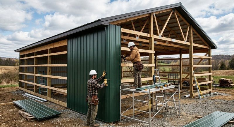 Metal Barn Siding Installation in Oxford, MI