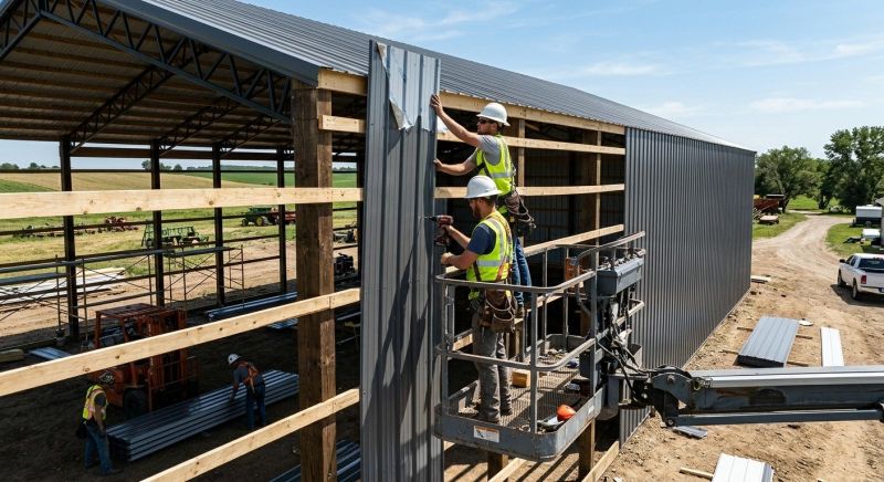 Pole Barn Siding Installation in Oxford, MI