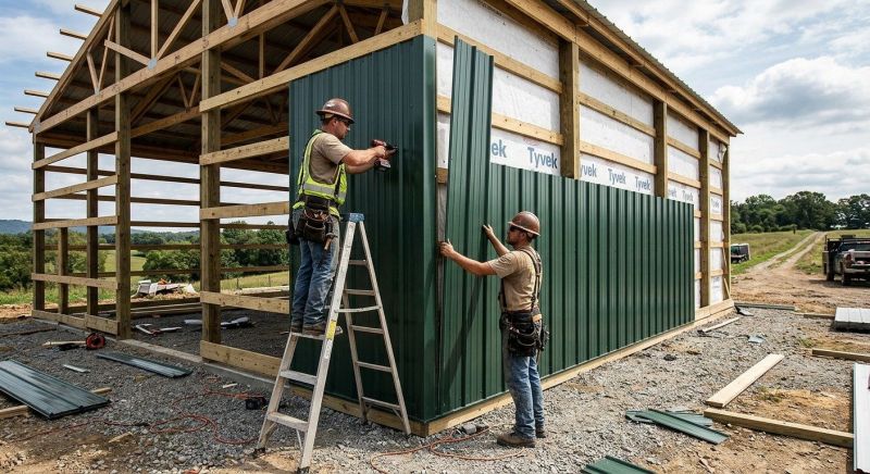 Pole Barn Siding Installation in Oxford, MI