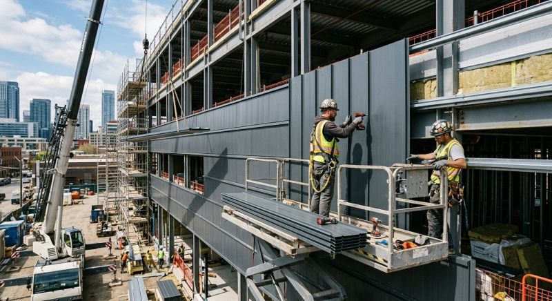 Steel Cladding Installation in Oxford, MI
