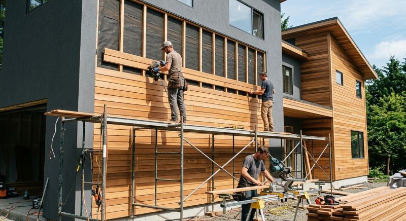 Wood Cladding Installation in Oakland County, MI