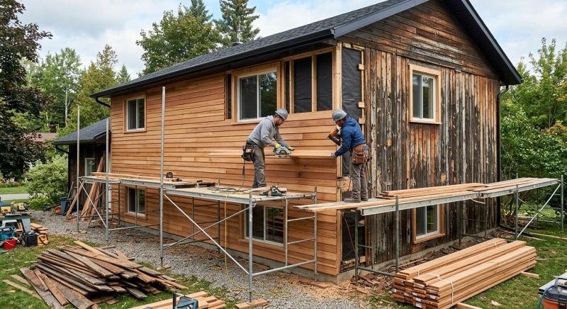 Wood Plank Siding Installation in Oxford, MI